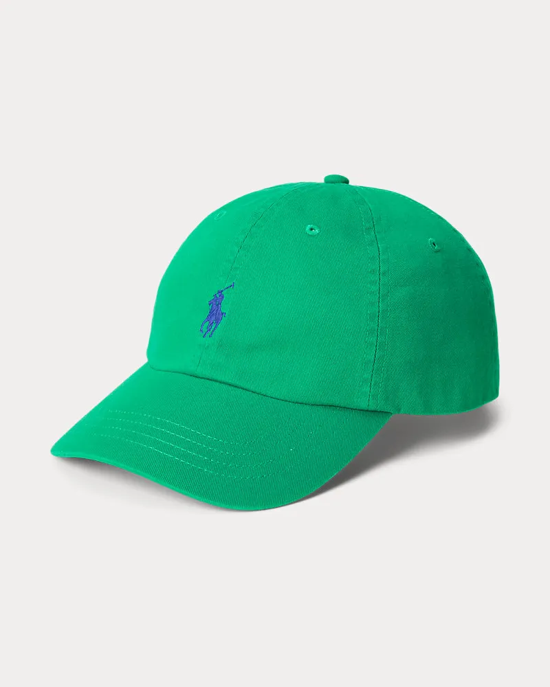 Ralph Lauren Klassische Baumwollchino-Baseballkappe Green