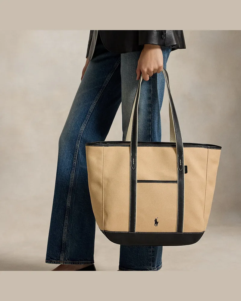 Ralph Lauren Mittelgroße Shopper-Tragetasche White