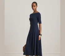 Geripptes Midikleid aus Baumwollstretch