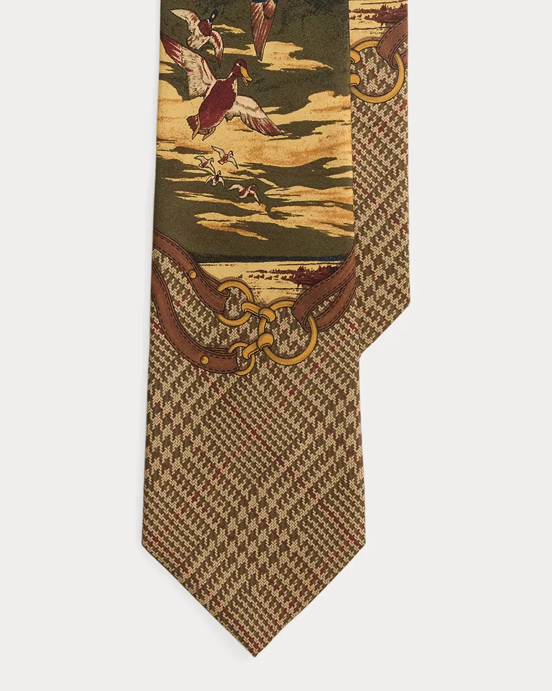 Ralph Lauren Seidenkrawatte mit Entenmotiv Multi