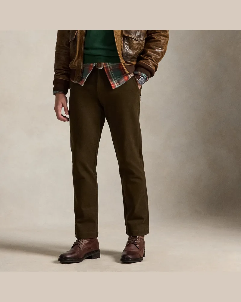 Ralph Lauren Gerade Stretch-Chinohose Manhasset Brown
