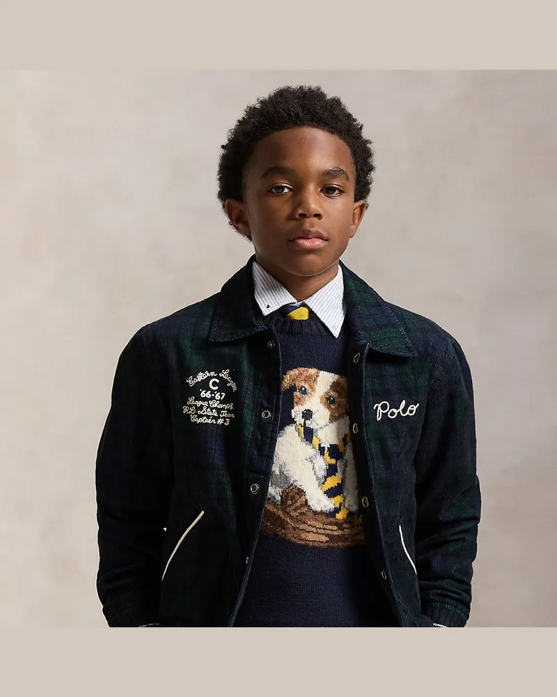 Ralph Lauren Karierte Jacke aus Kordsamt Multi