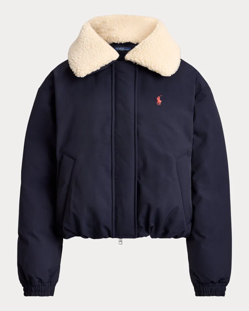 Ralph Lauren Daunen-Pufferjacke mit Kragen Blue