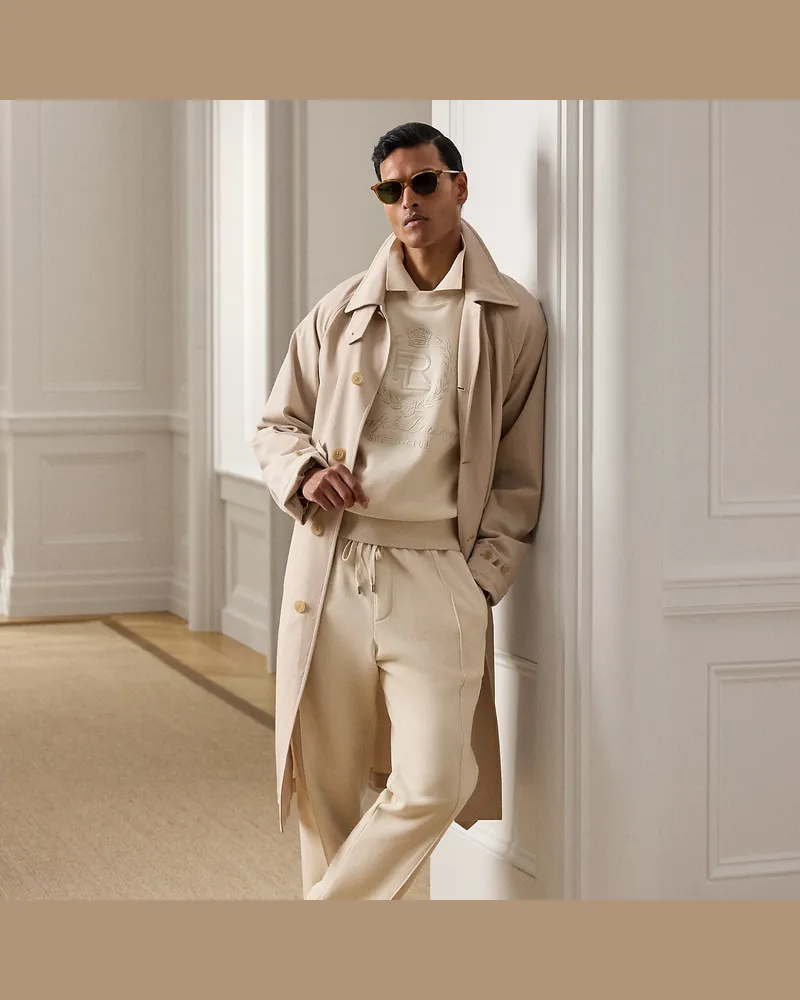 Ralph Lauren Handgeschneiderter Balmacaan-Mantel Tan