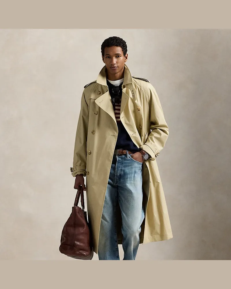Ralph Lauren Trenchcoat aus Stretchpopeline Tan