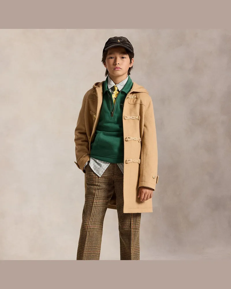 Ralph Lauren Hose aus Wolltweed mit Glencheck-Muster Brown