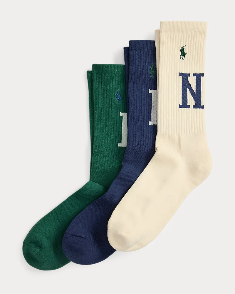 Ralph Lauren 3er-Pack Crew-Socken Multi