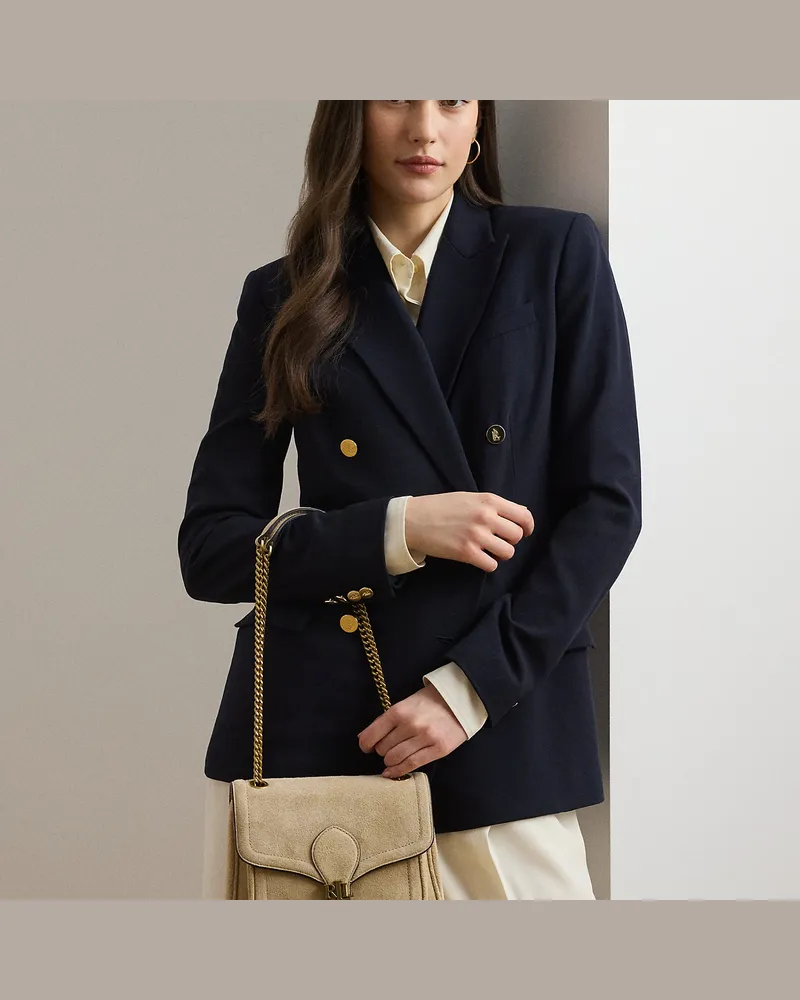Ralph Lauren Kleine wandelbare Ledertasche Bradley Cream