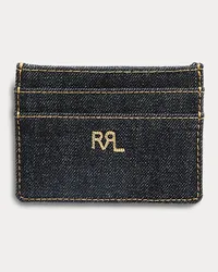 Ralph Lauren Kartenetui aus indigoblauen Denim Blue