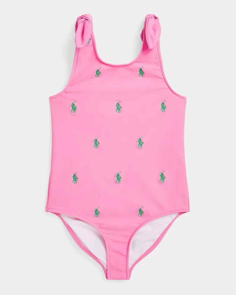 Ralph Lauren Badeanzug mit Polo-Pony Pink