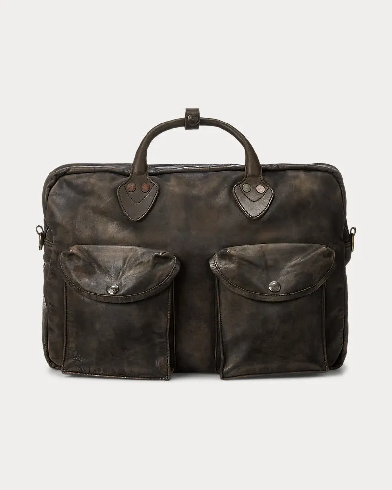Ralph Lauren Aktentasche aus Leder Brown