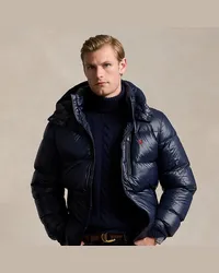 Ralph Lauren Die glänzende Daunenjacke Gorham Blue