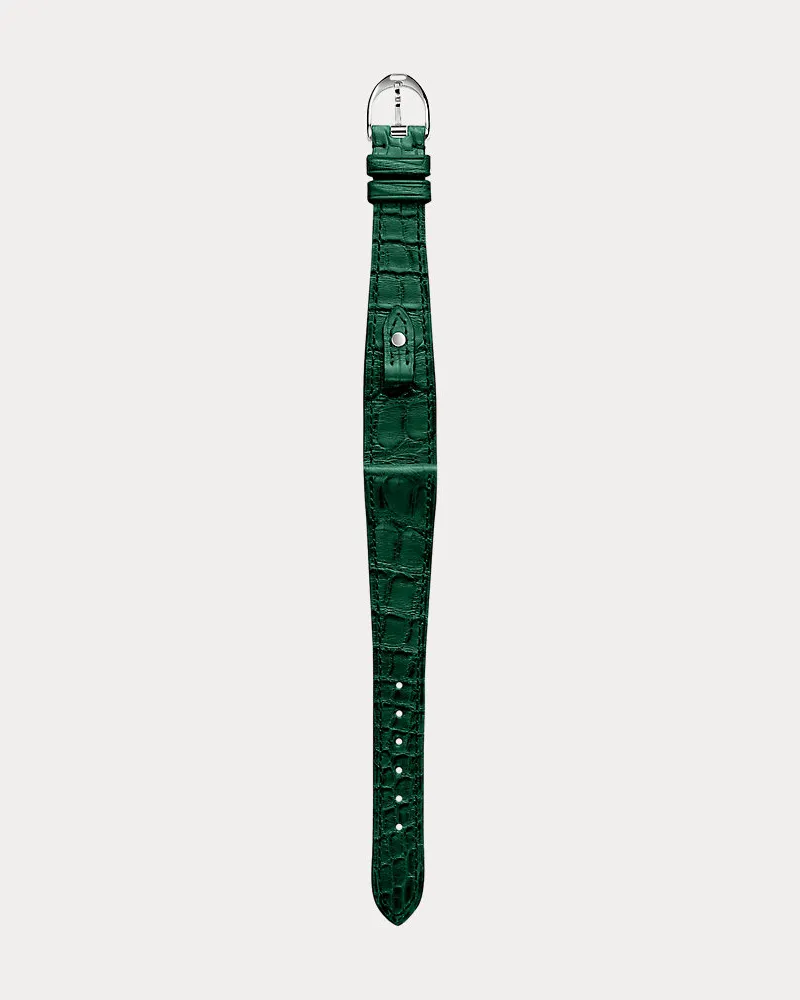 Ralph Lauren Petite-Stirrup-Armband, Alligatorleder Green