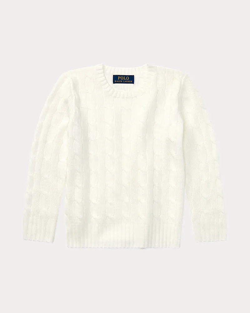 Ralph Lauren Der Kaschmirpullover mit Zopfmuster White
