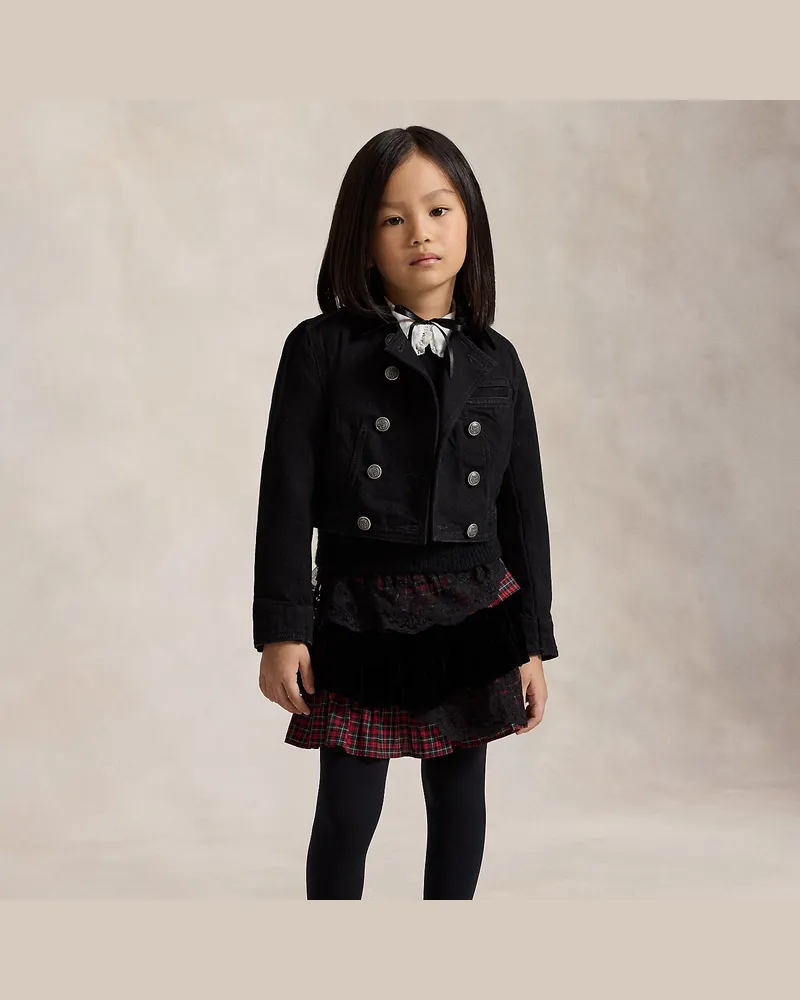 Ralph Lauren Baumwoll-Stufenrock mit Spitzenbesatz Multi