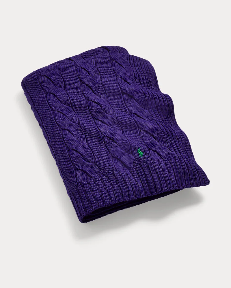 Ralph Lauren Home Tagesdecke Hanley mit Zopfmuster Purple