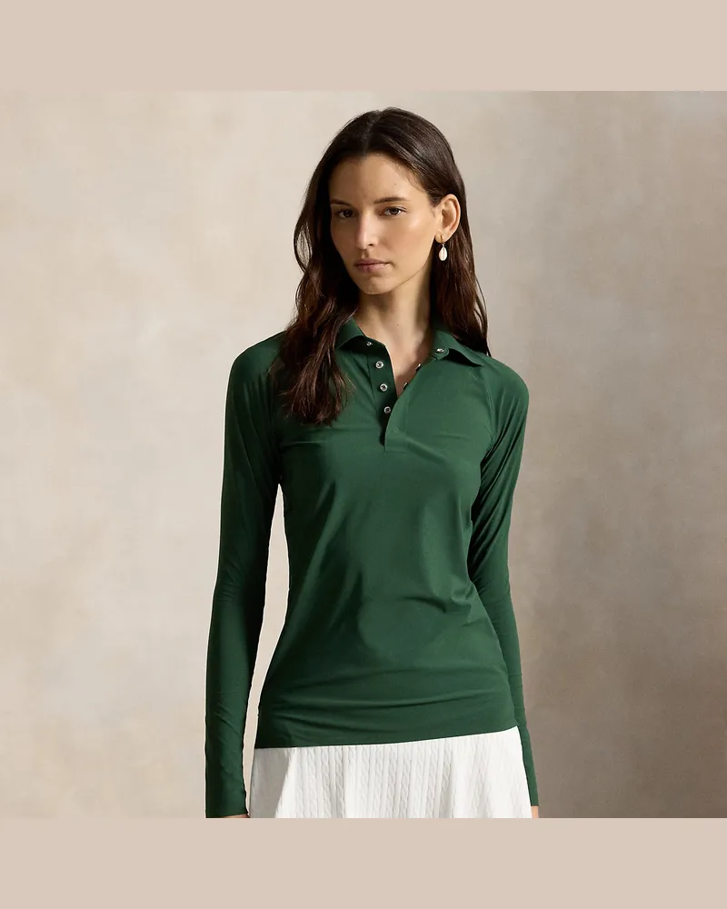 Ralph Lauren Slim-Fit Langarm-Performance-Poloshirt Green