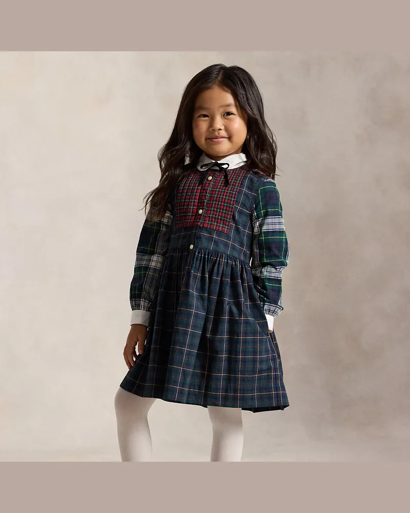 Ralph Lauren Kariertes Hemdkleid aus Baumwollpopeline Multi