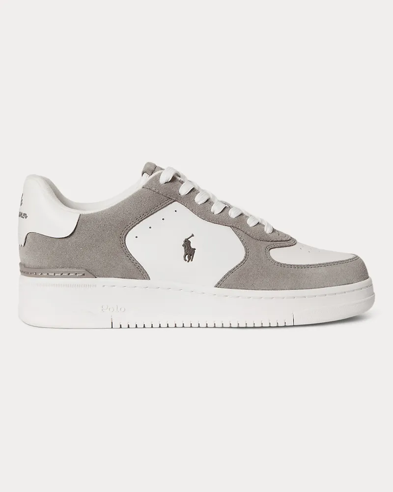 Ralph Lauren Leder-Wildleder-Sneaker Masters Court Grey