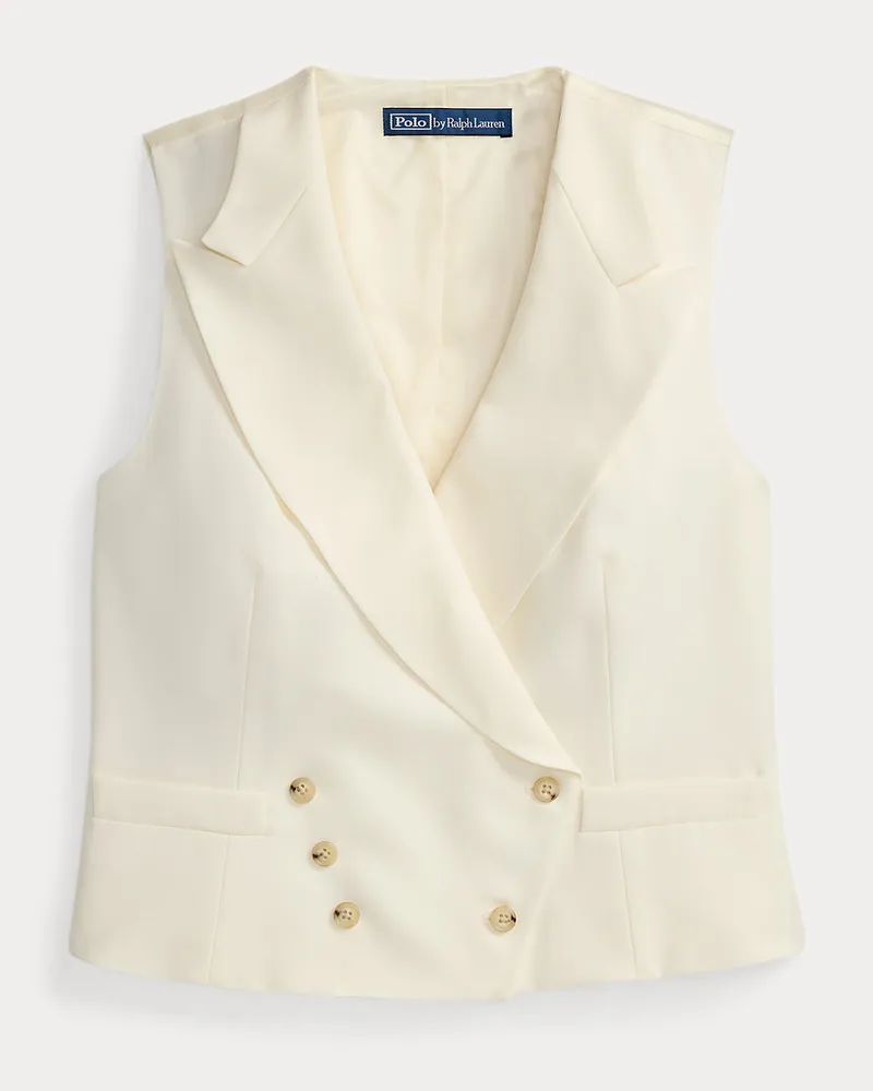 Ralph Lauren Smokingweste aus Wolle Cream