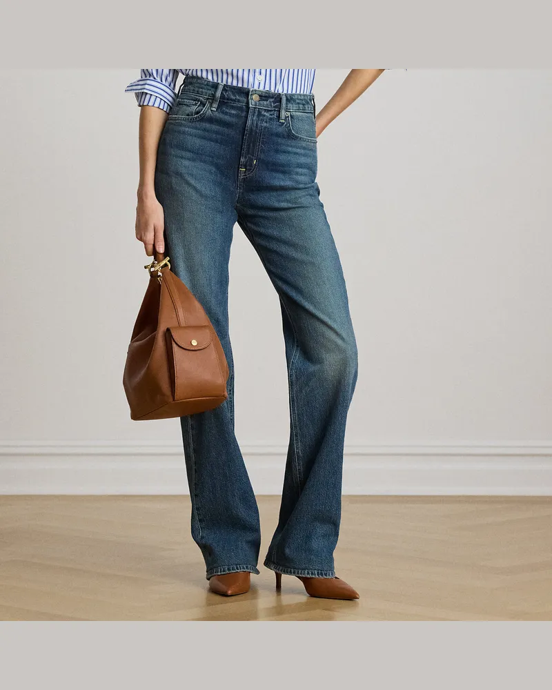 Ralph Lauren Straight-Fit Jeans mit hoher Leibhöhe Blue