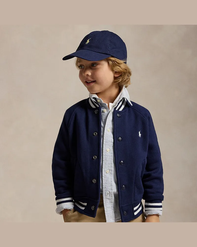Ralph Lauren Fleece-Baseballjacke Blue