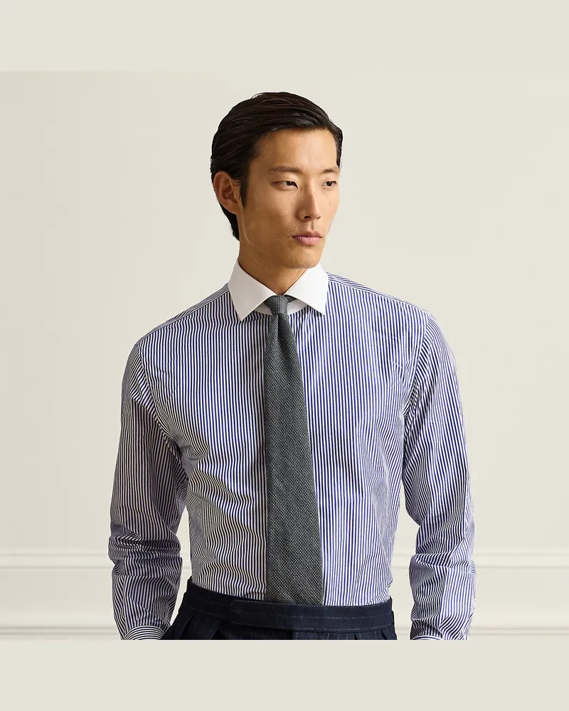 Ralph Lauren Gestreiftes Hemd mit Umschlagmanschetten Blue