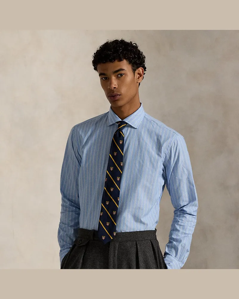 Ralph Lauren Gestreiftes Classic-Fit Hemd Blue