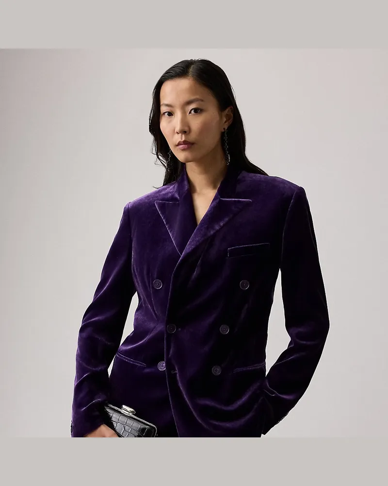 Ralph Lauren Jacke Ansley aus Stretchsamt Red