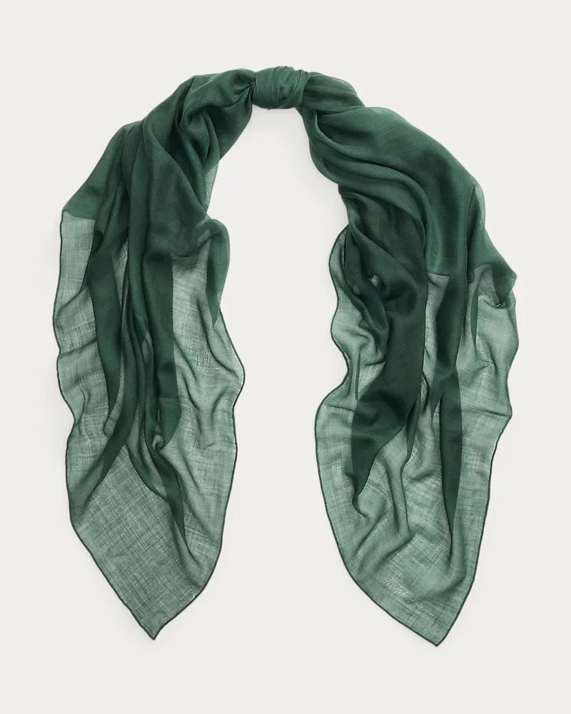 Ralph Lauren Pashmina-Schal aus Kaschmir und Seide Green