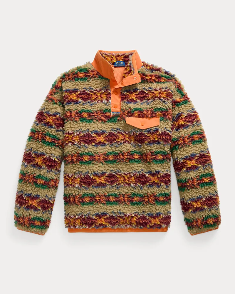 Ralph Lauren Hochfloriger Relaxed-Fit Fleecepullover Red