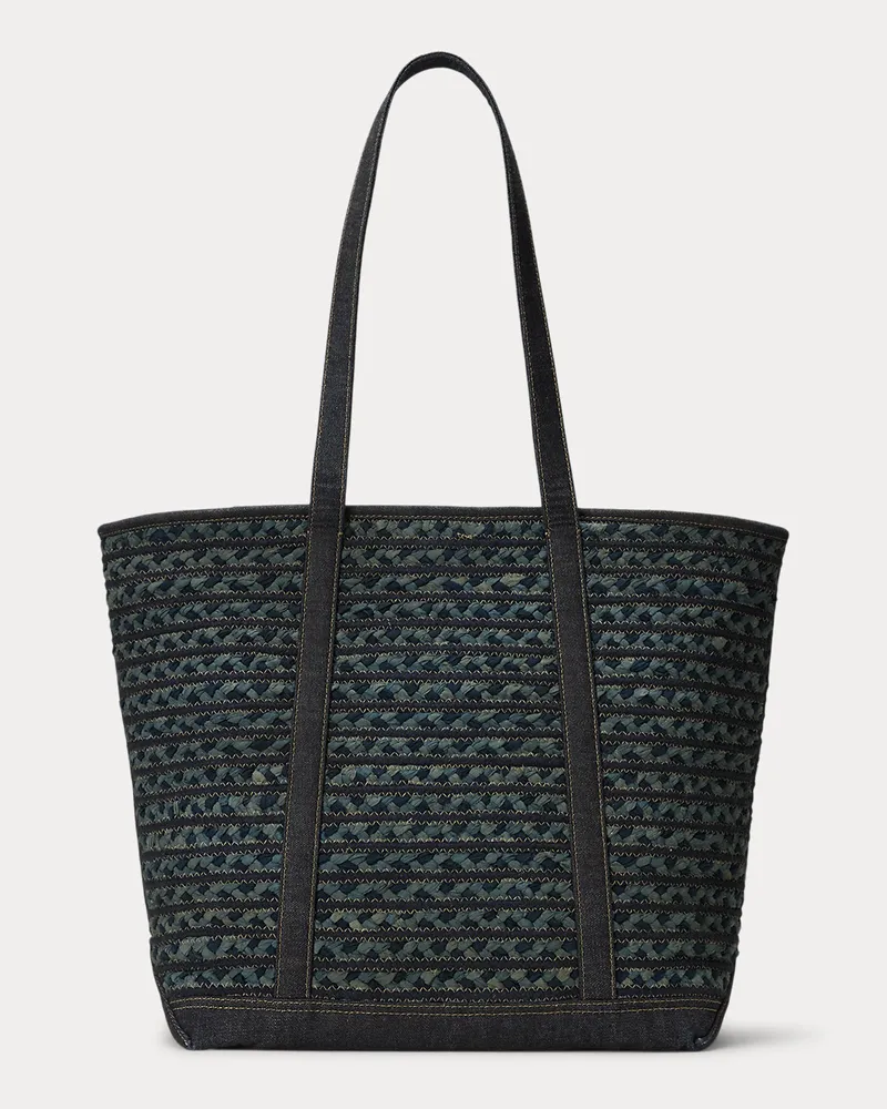 Ralph Lauren Handgeflochtene Tragetasche Blue