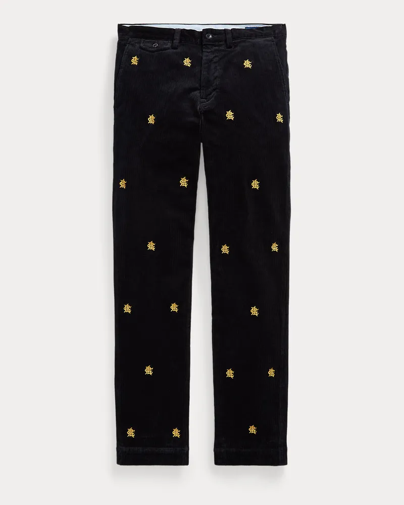 Ralph Lauren Straight-Fit Hose Bedford aus Kordsamt Black