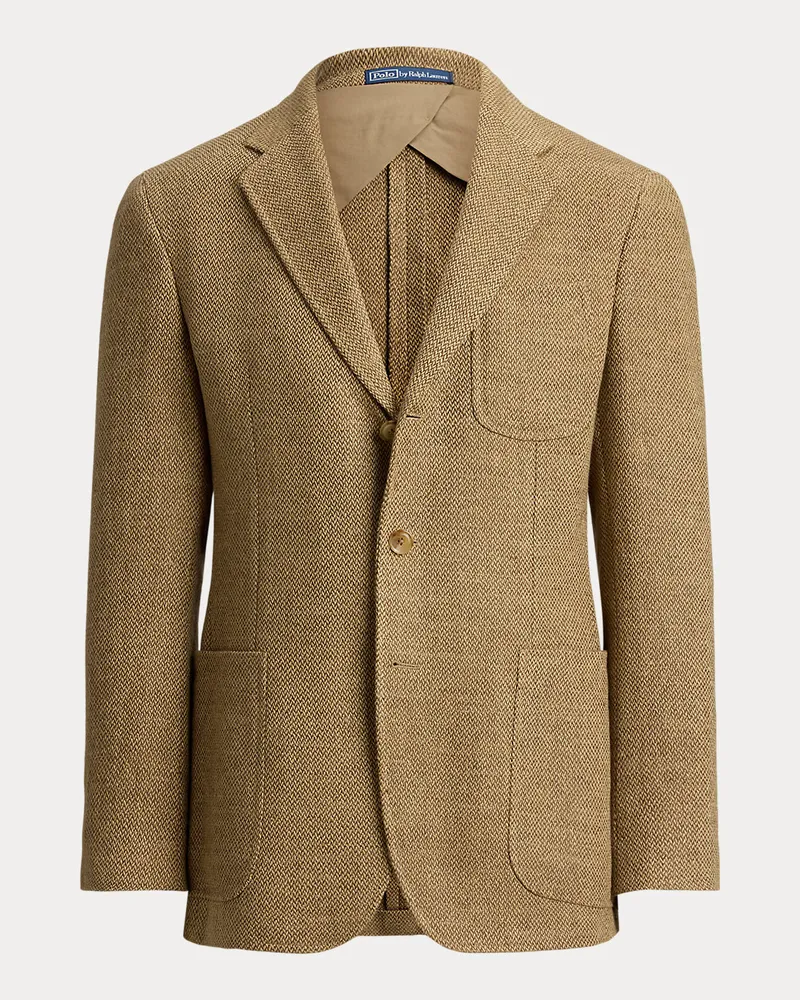 Ralph Lauren Tailored-Fit Polo-Sommerjacke aus Tweed Brown