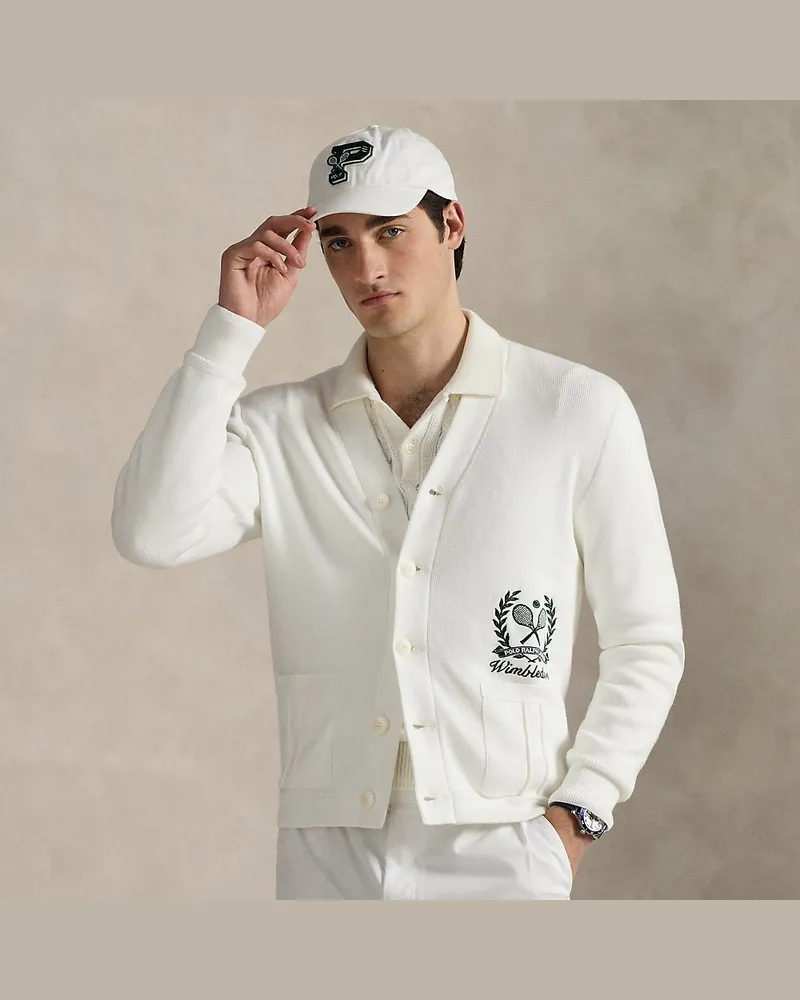 Ralph Lauren Strickjacke Wimbledon aus Baumwolle White