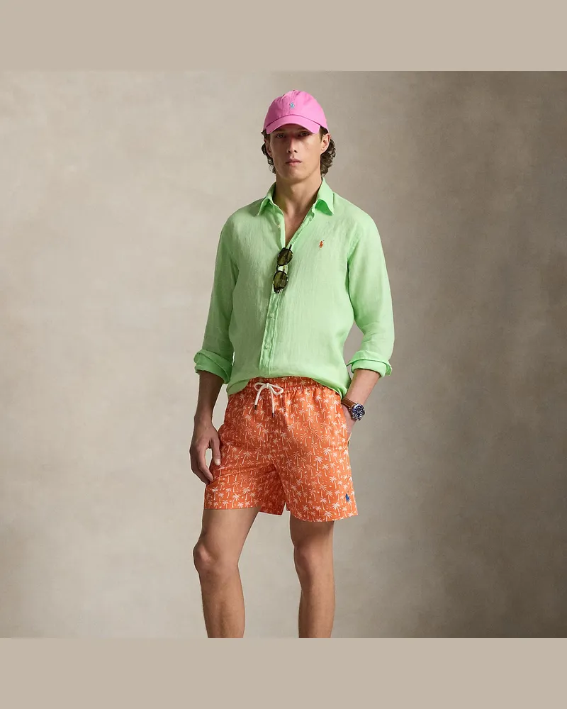 Ralph Lauren Klassische Badeshorts Traveler Orange