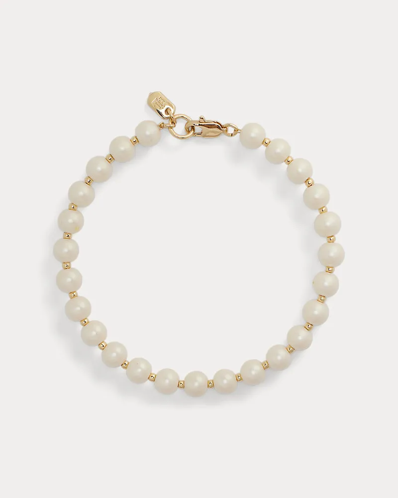 Ralph Lauren Vergoldetes Armband mit Kunstperlen Gold