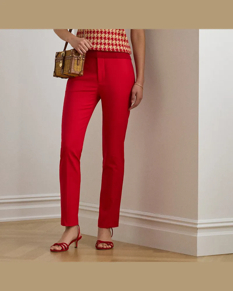 Ralph Lauren Hose aus beidseitigem Baumwollstretch Red
