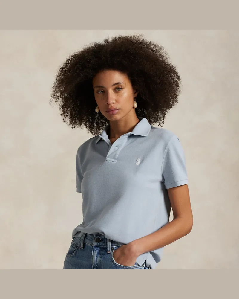 Ralph Lauren Classic-Fit Piqué-Poloshirt Blue