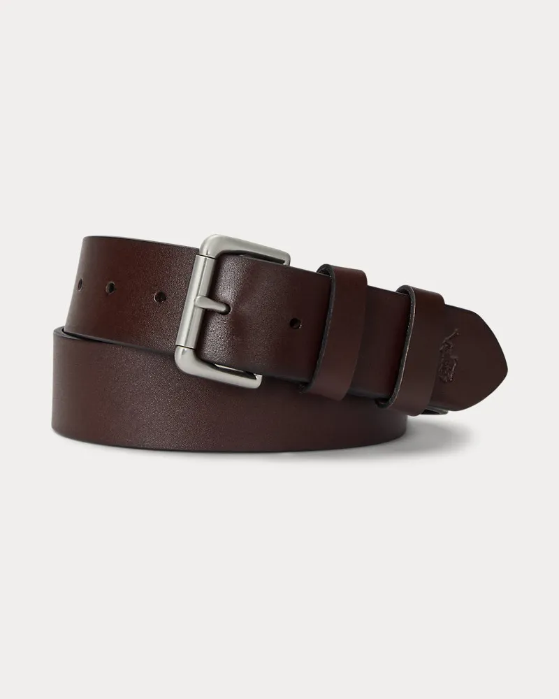 Ralph Lauren Ledergürtel mit Rollschnalle Brown
