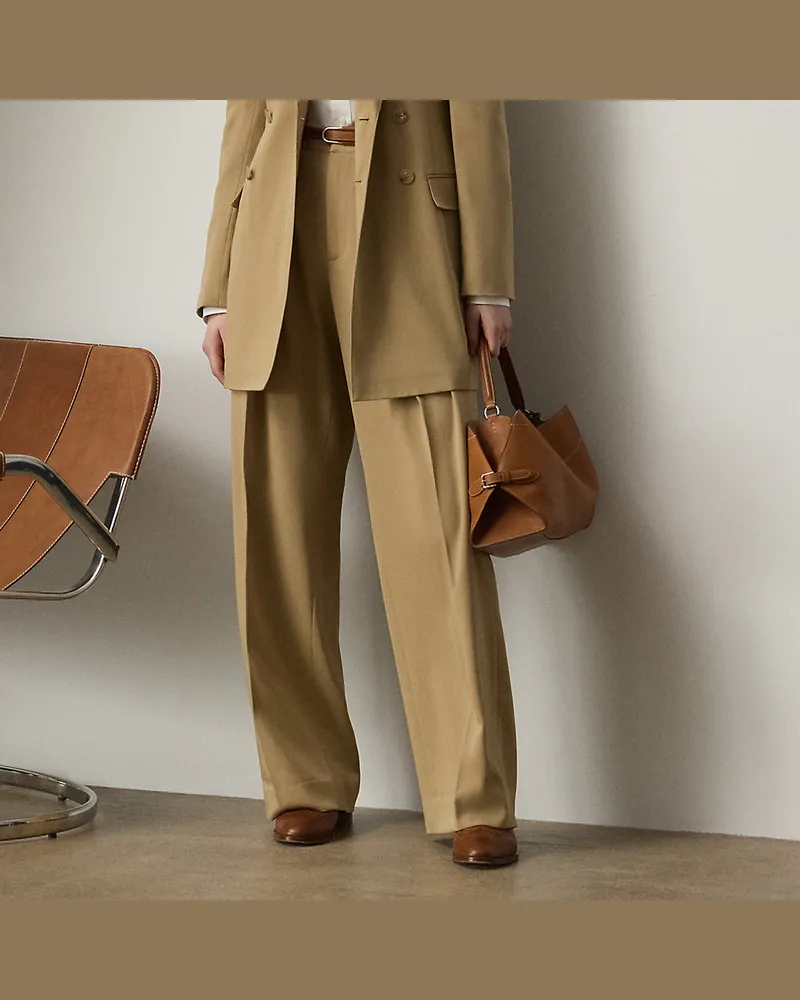 Ralph Lauren Hose Jody aus Wollgabardine Tan
