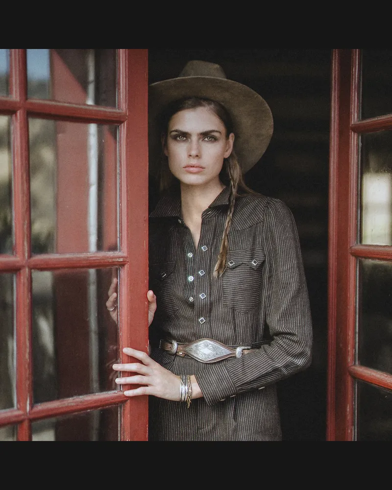 Ralph Lauren Western-Jumpsuit aus Woll-Leinen-Twill Black