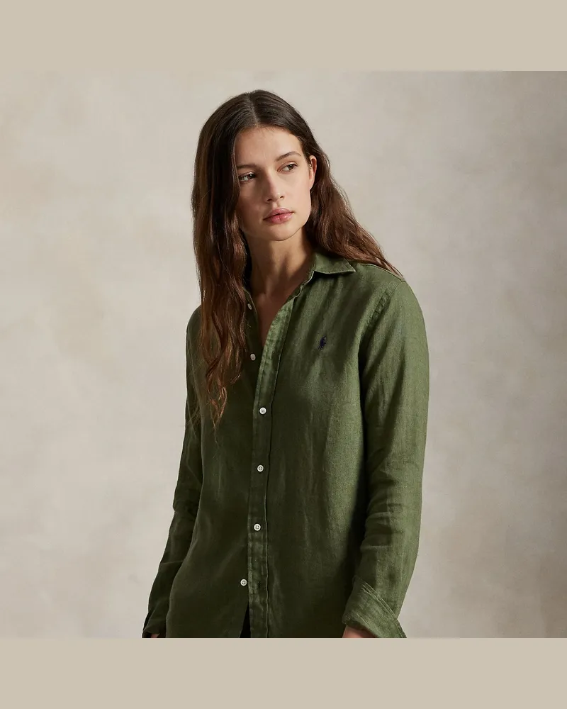 Ralph Lauren Classic-Fit Leinenhemd Green