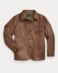 Ralph Lauren 3/4-Jacke aus Leder Tan