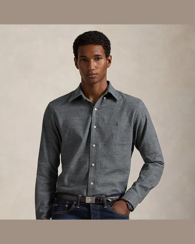 Ralph Lauren Custom-Fit Karo-Funktionshemd aus Twill Grey
