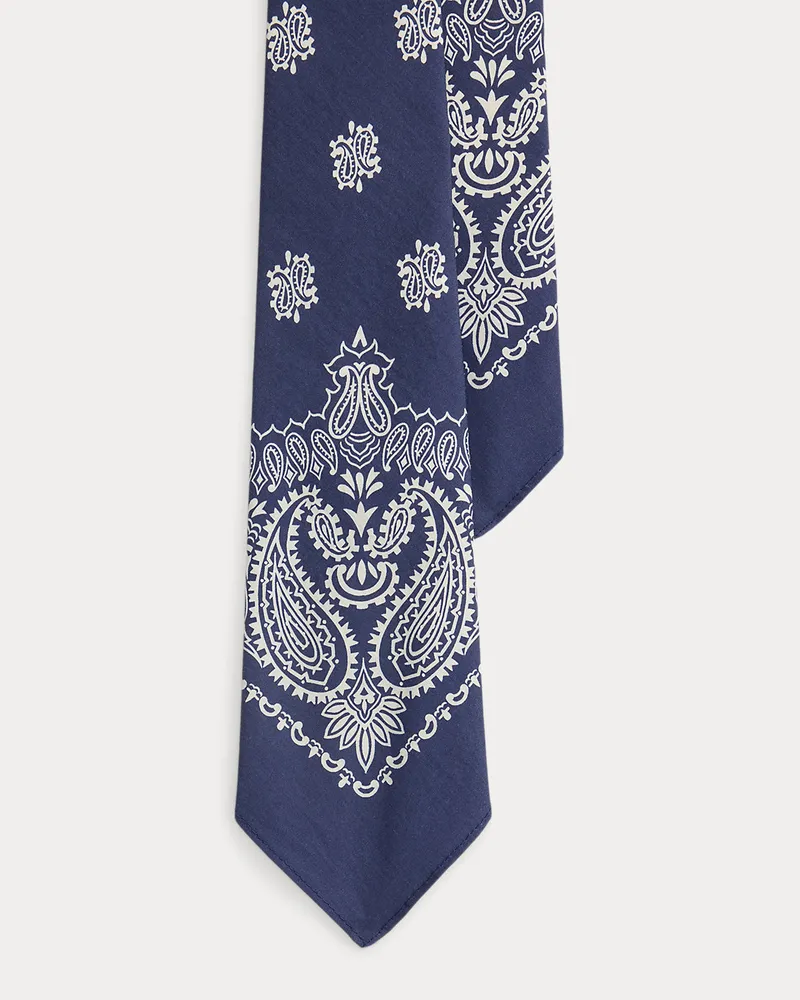 Ralph Lauren Vintage-Krawatte mit Bandana-Druck Blue