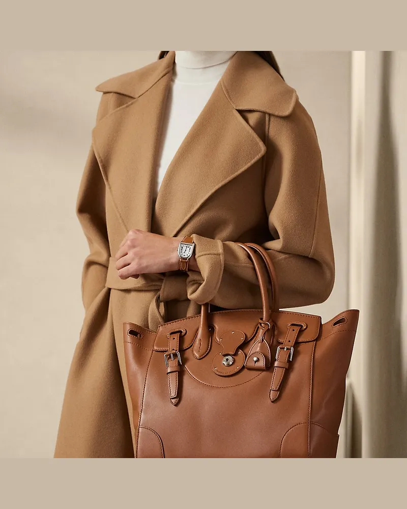 Ralph Lauren Tasche Soft Ricky 33 aus Kalbsleder Gold