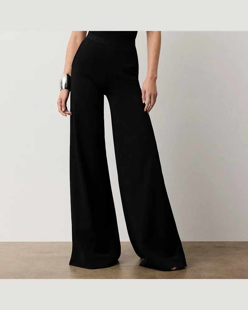 Ralph Lauren Stretch-Strickhose Beonca mit Schlag Black