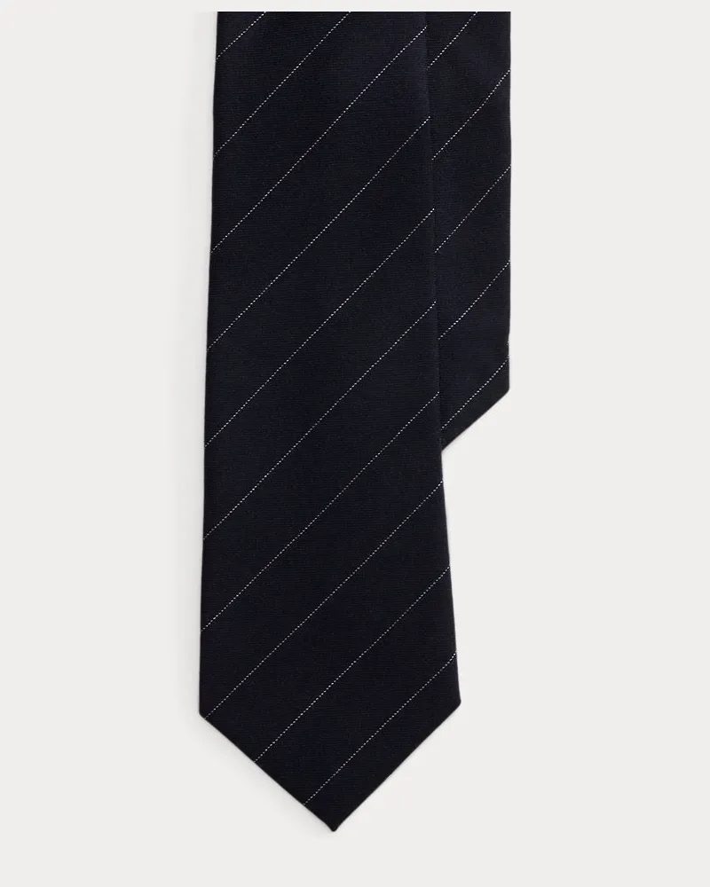 Ralph Lauren Wollkrawatte mit Nadelstreifen Blue
