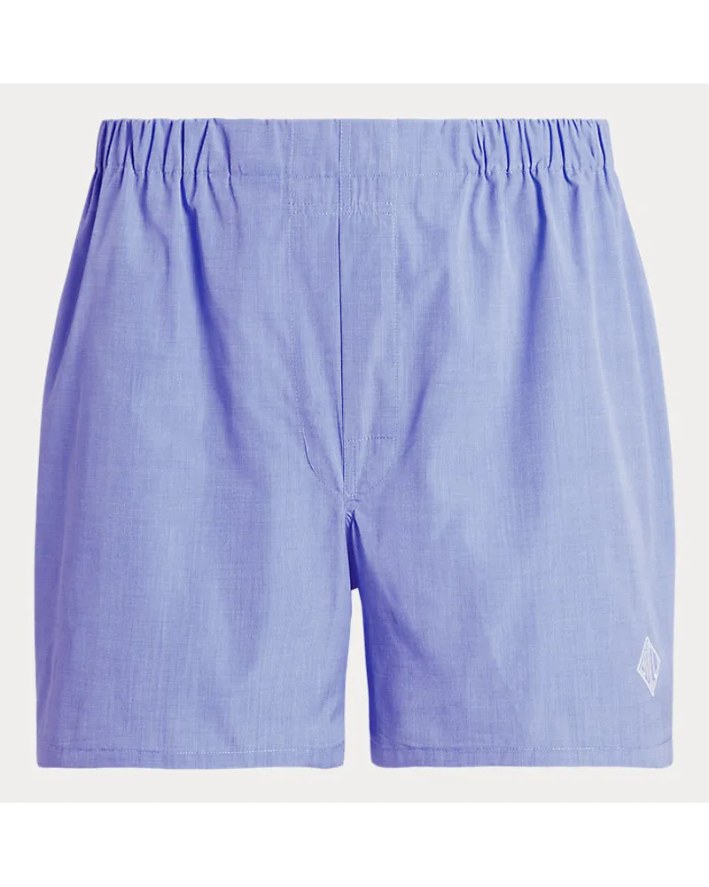 Ralph Lauren Fil-à-Fil-Boxershorts mit Monogramm Blue